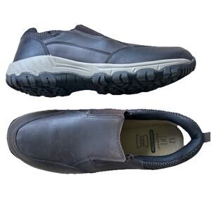 George Men’s US Sz. 12 Walmart Leather, Memory Foam, On & Off Dk. Brown